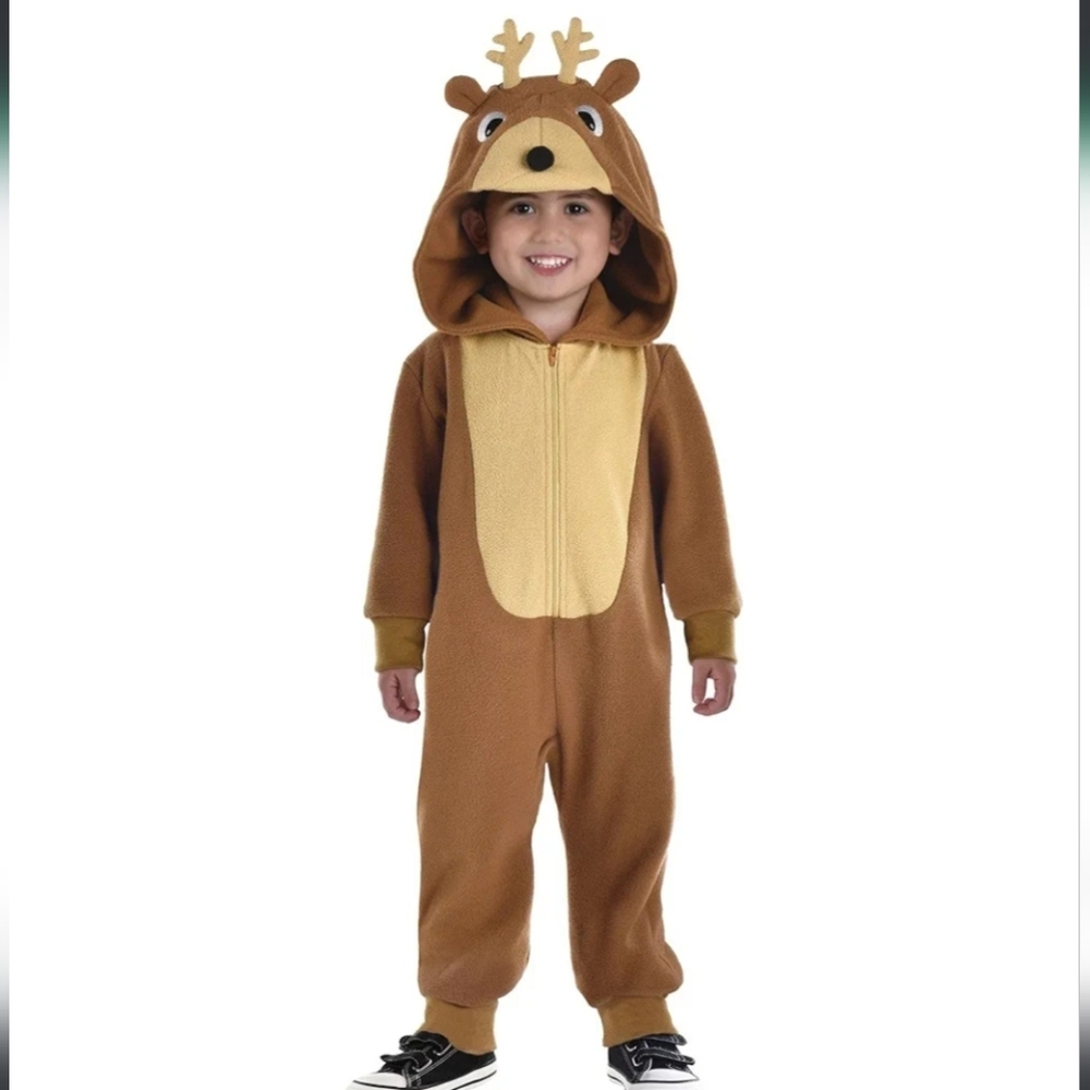 Reindeer One Piece Zipster Costume, Size 3-4T by Amscan